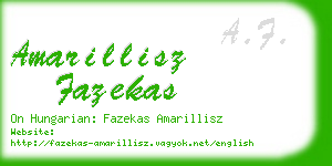 amarillisz fazekas business card